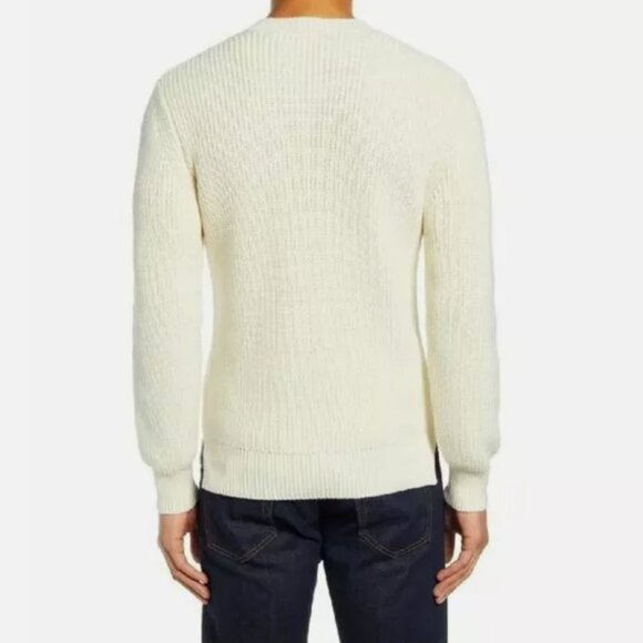 Goodlife Men's Slim-Fit Crewneck Pullover Sweater Cream Small - Picture 4 of 8